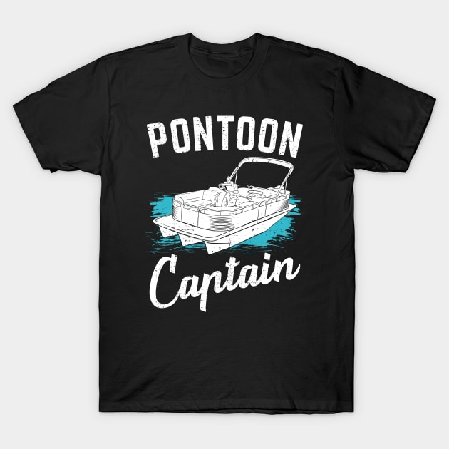 Pontoon Captain Boat Boating Gift T-Shirt by Dolde08